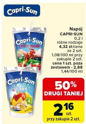 Napój różne rodzaje promocja w Carrefour
