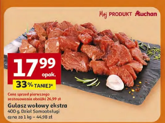 Udziec wołowy extra promocja w Auchan