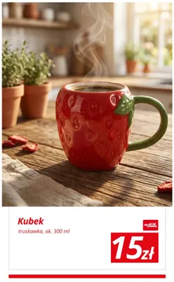 Kubek truskawka ok. 300ml promocja w KiK