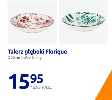 Talerz głęboki Florique promocja w Action