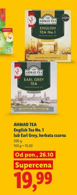 Herbata czarna English Tea No. 1 Ahmad promocja w Lidl