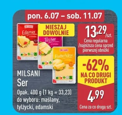 Ser tylżycki Milsani promocja w Aldi