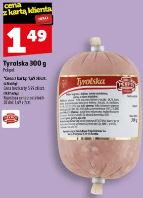 Kiełbasa myśliwska Pekpol promocja w TOPAZ