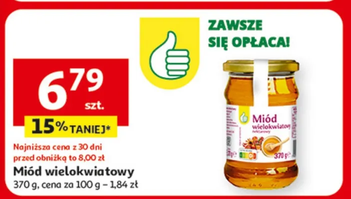 Miód wielokwiatowy promocja w Auchan