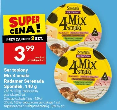 Ser topiony Mix 4 smaki Radamer Serenada Spomlek promocja w Twój Market