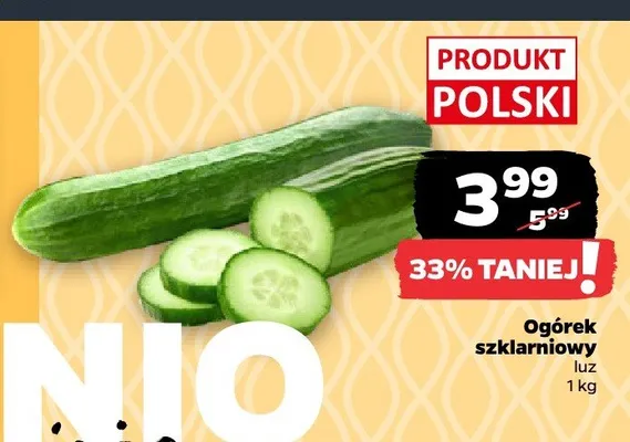 Ogórek szklarniowy luz promocja w Netto