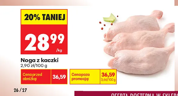 Noga z kaczki promocja w Biedronka
