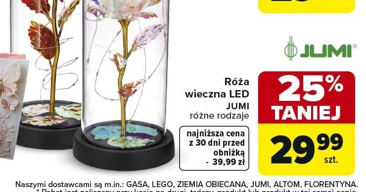 Róża wieczna LED Jumi promocja w Carrefour Market
