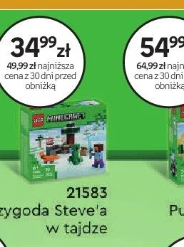 Klocki LEGO Minecraft 21583 Przygoda Steve'a w tajdze promocja w Dzień Dziecka