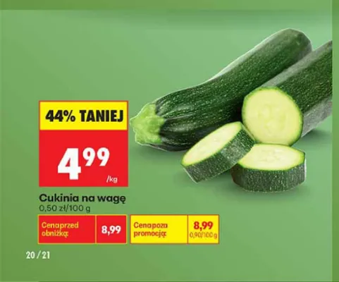 Cukinia na wagę promocja w Biedronka
