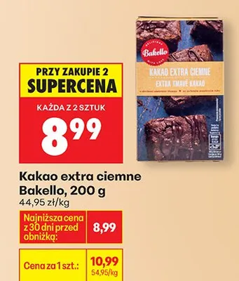 Kakao extra ciemne promocja w Biedronka