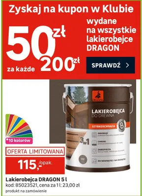 Lakierobejca Dragon 5l promocja w Leroy Merlin