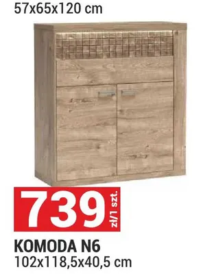 Komoda System Natural N6 kratka Ribbeck 102x118,5x40,5cm promocja w Merkury Market