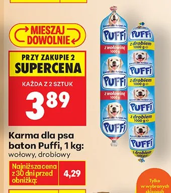 Karma dla psa baton 1 kg wołowy promocja w Biedronka