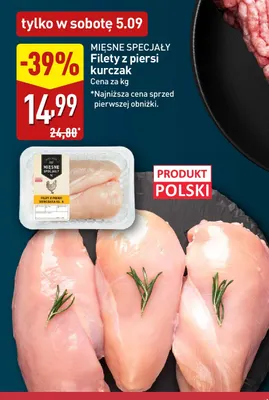 Filety z piersi kurczaka Mięsne Specjały promocja w Aldi