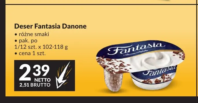 Deser Fantasia Danone promocja w Makro