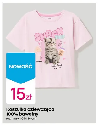 Koszulka dziewczęca Pepco 100% bawełny promocja w Pepco