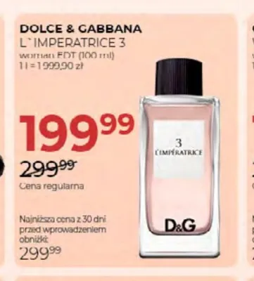 Woda toaletowa damska Dolce & Gabbana L'Imperatrice 3 promocja w Drogerie Jawa
