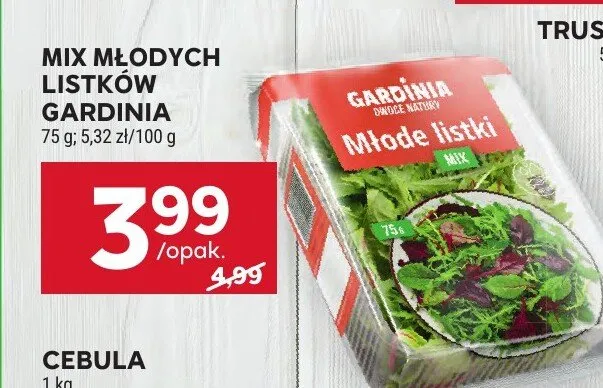 Mix młodych listków Gardinia promocja w Stokrotka