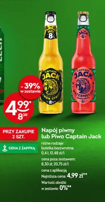 Piwo Captain Jack Lemon Spritz promocja w Żabka