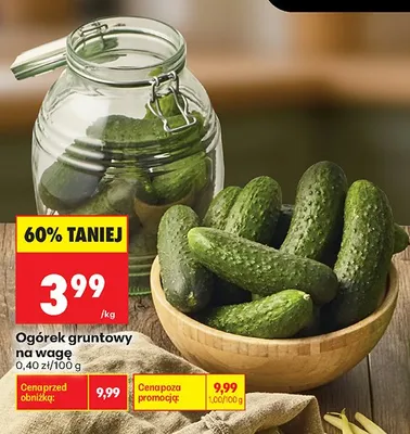 Ogórek gruntowy promocja w Biedronka