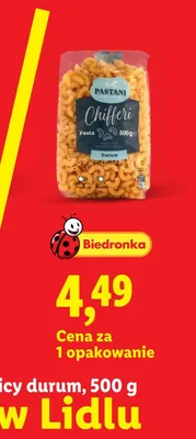 Makaron z pszenicy durum Chifferi Pastani promocja w Lidl