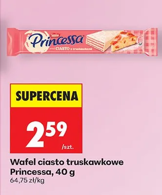Wafelek ciasto z truskawkami Princessa promocja w Biedronka