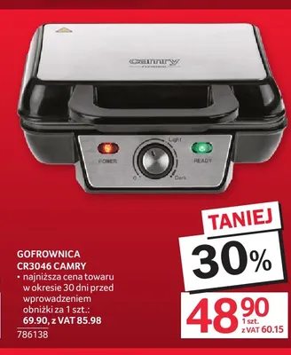 Gofrownica CR3046 Camry promocja w Selgros