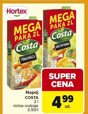 Napój Costa pomarańcza promocja w Carrefour