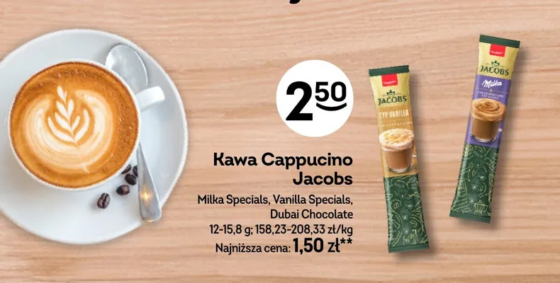 Kawa rozpuszczalna Cappuccino Jacobs Vanilla Specials promocja w Żabka