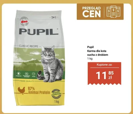 Karma dla kota sucha z drobiem Pupil promocja w Dino