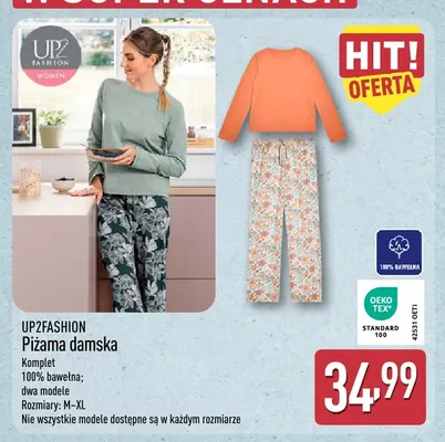 Piżama damska UP2FASHION promocja w Aldi