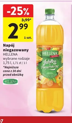 Napój niegazowany Hellena Jabłko Pomarańcza promocja w Intermarche