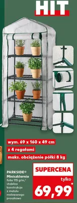 Miniszklarnia 69x160x49 cm promocja w Kaufland