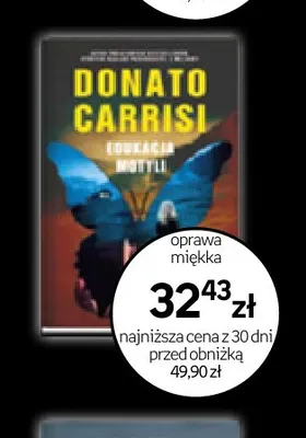 Książka Edukacja motyli Donato Carrisi promocja w Empik