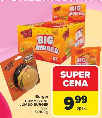 Burger gummi zone jumbo burger promocja w Carrefour Market