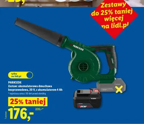 Zestaw akumulatorowa dmuchawa bezprzewodowa Parkside promocja w Lidl