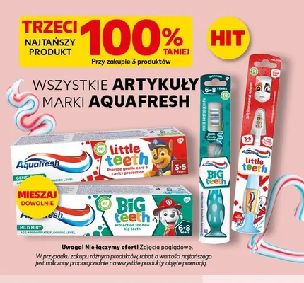 Szczoteczka do zębów dla dzieci Aquafresh Little Teeth promocja w Kaufland