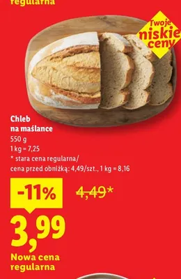 Chleb na maślance promocja w Lidl