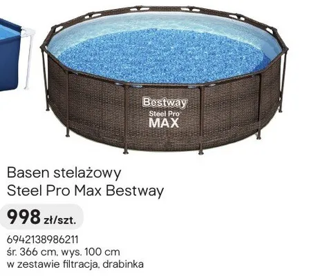 Basen stelażowy Steel Pro Max w zestawie filtracja, drabinka promocja w Castorama