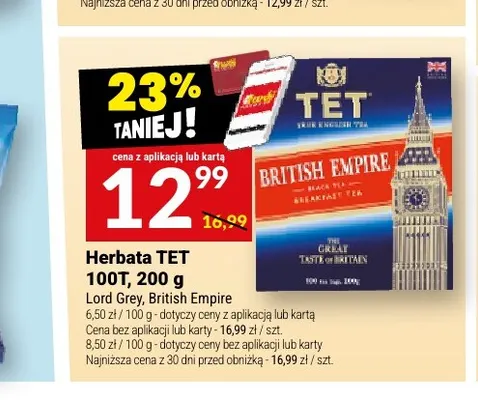 Herbata TET British Empire promocja w Twój Market