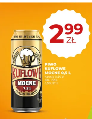 Piwo Kuflowe Mocne promocja w Duży Ben