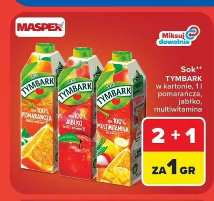 Sok Tymbark multiwitamina promocja w Carrefour