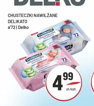 Chusteczki nawilżane Delikato promocja w Sedal