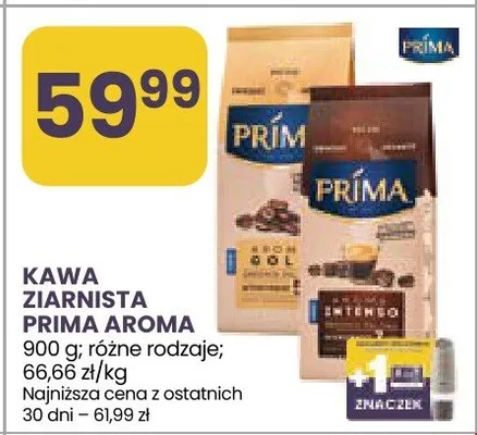 Kawa ziarnista Prima Aroma promocja w Stokrotka