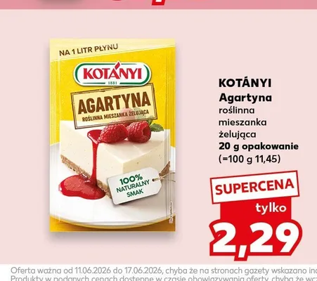 Mieszanka żelująca Agartyna Kotányi promocja w Kaufland