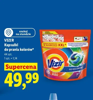 Kapsułki do prania kolorów Vizir promocja w Lidl