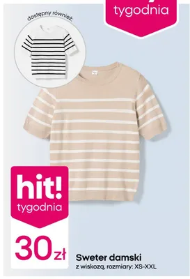 Sweter damski z wiskozą promocja w Pepco
