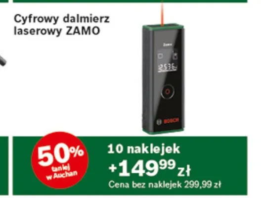 Cyfrowy dalmierz laserowy ZAMO Bosch promocja w Auchan
