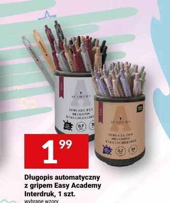 Długopis automatyczny z gripem Easy Academy Interdruk promocja w Twój Market